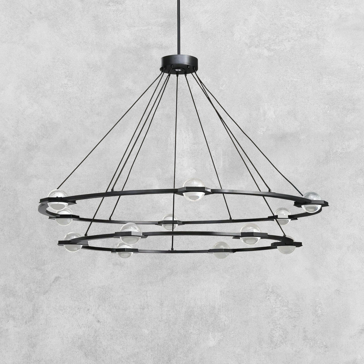 Planet 2-Tier Round Chandelier 48" 60"