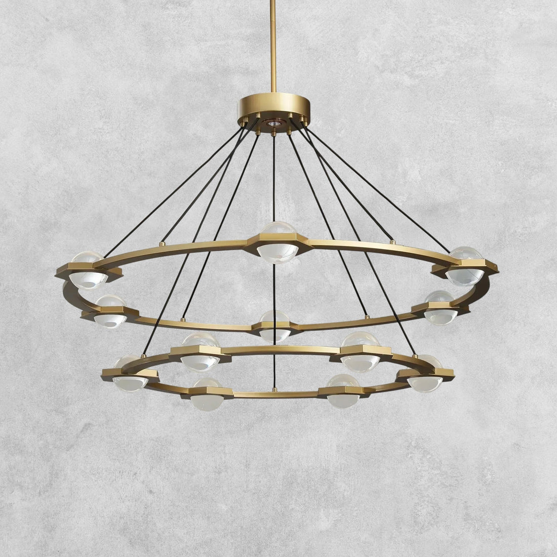 Eclatent 2-Tier Round Chandelier 48" 60"-