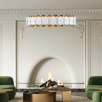 Darla Hand sculpted Leaves Chandelier 39''D