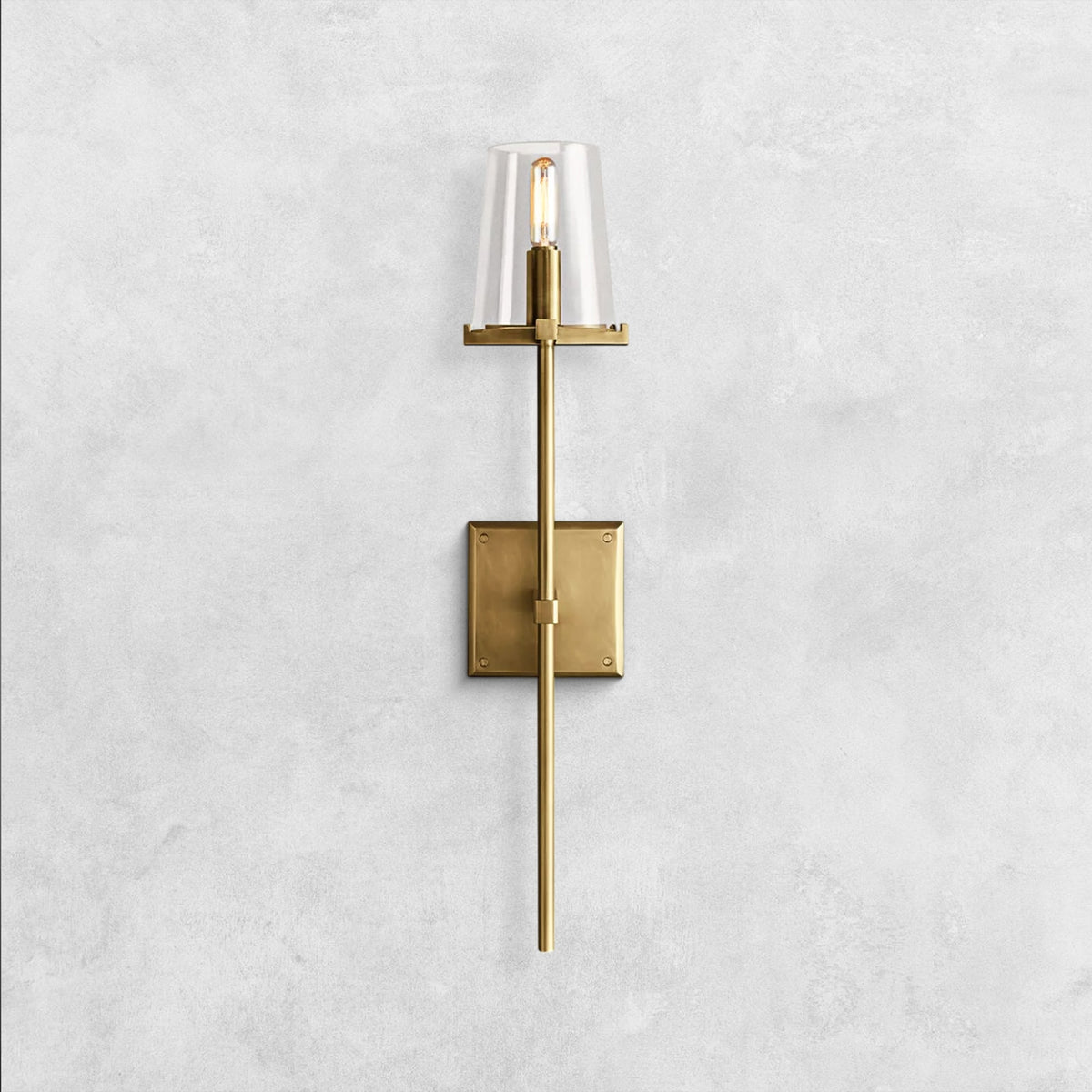 Pauilla Torch Clear Glass Sconce