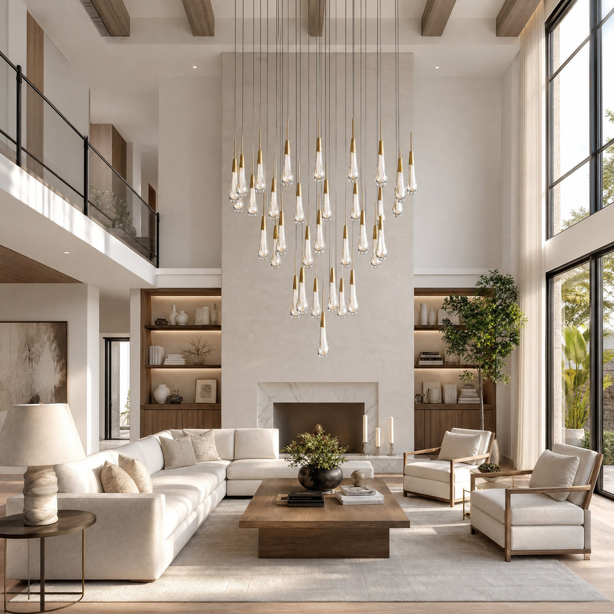 Soltaire Round Chandelier 17" 24" 36" 48"58"