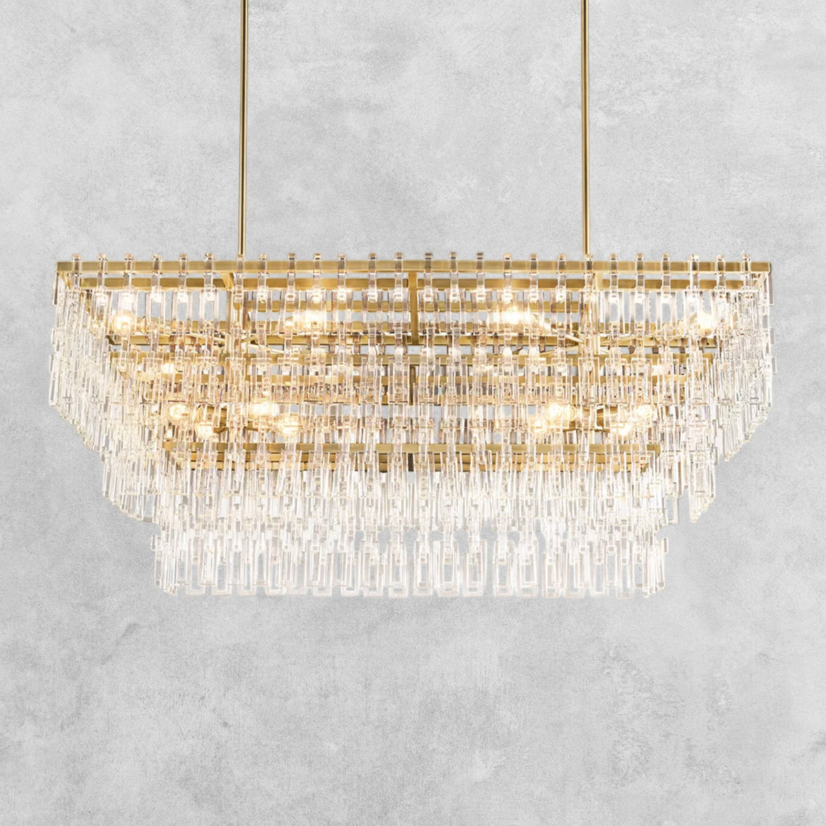 Aurelia Multi-Tier Rectangular Chandelier 60" 72"
