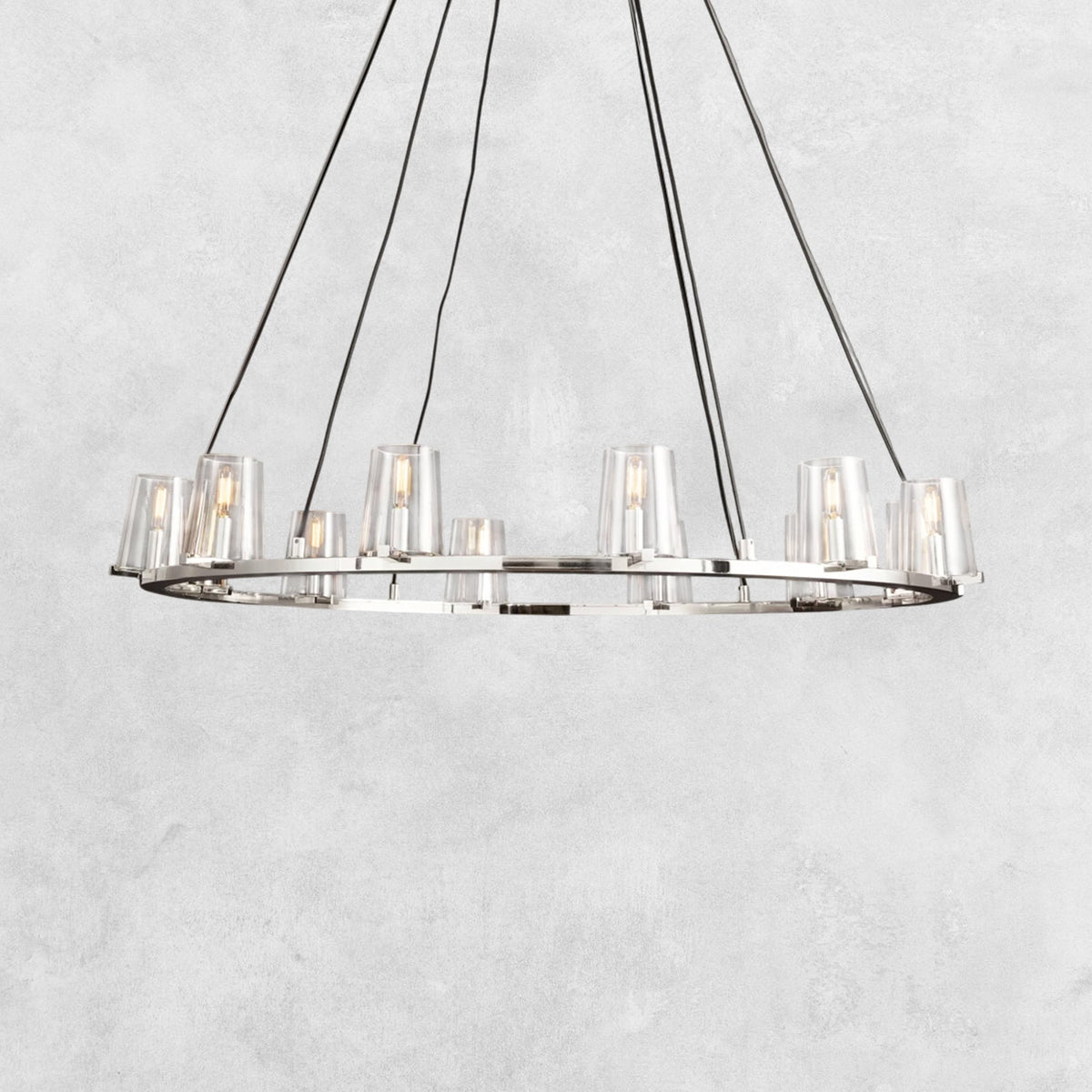 Pauilla Modern Clear Glass Round Chandelier 36'' 48‘’ 60‘’