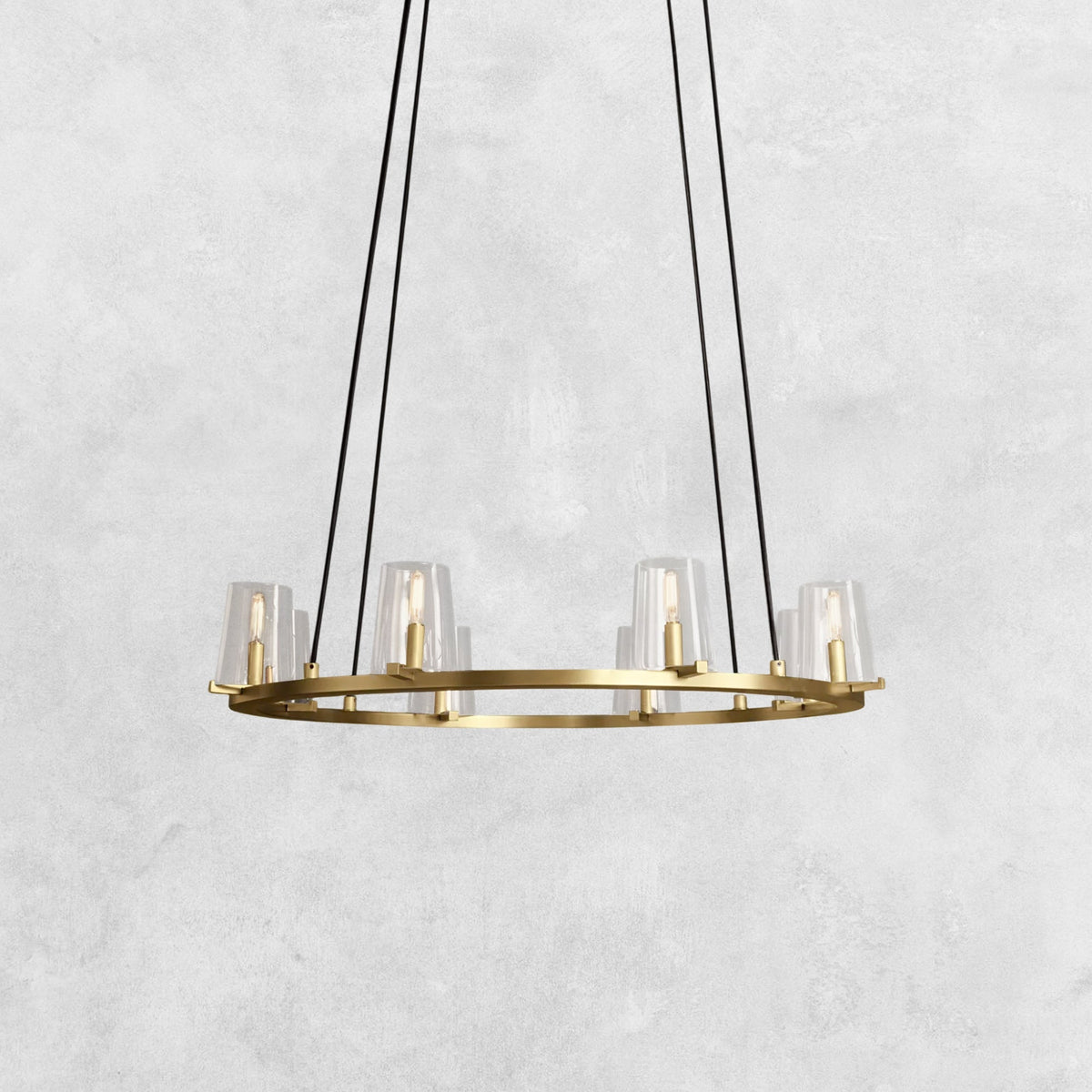 Pauilla Modern Clear Glass Round Chandelier 36'' 48‘’ 60‘’
