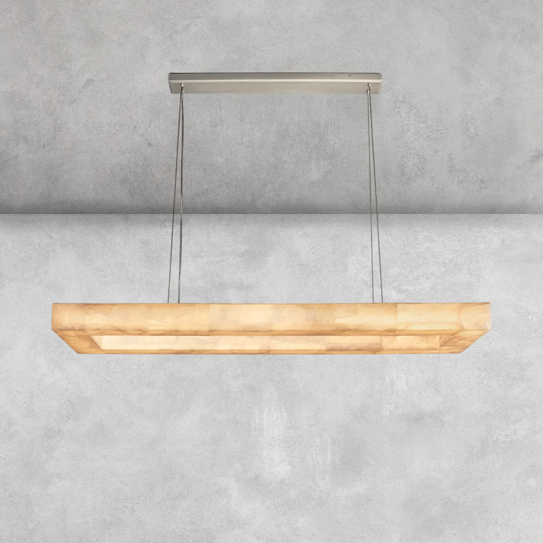 Riora Rectangular Calcite Chandelier 54"72"