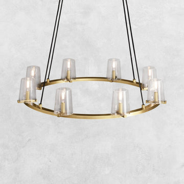 Pauilla Modern Clear Glass Round Chandelier 36'' 48‘’ 60‘’