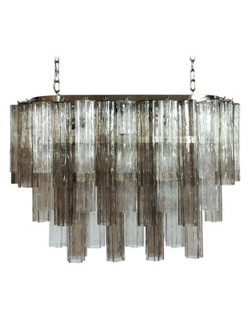 Murano Glass Chandelier – Smoked/Transparent