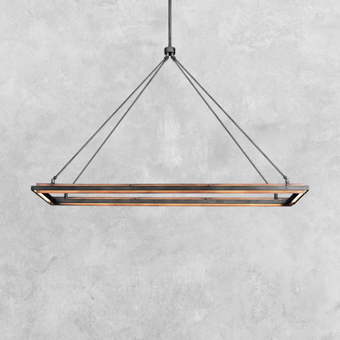 George Rectangular Chandelier 50" 62“