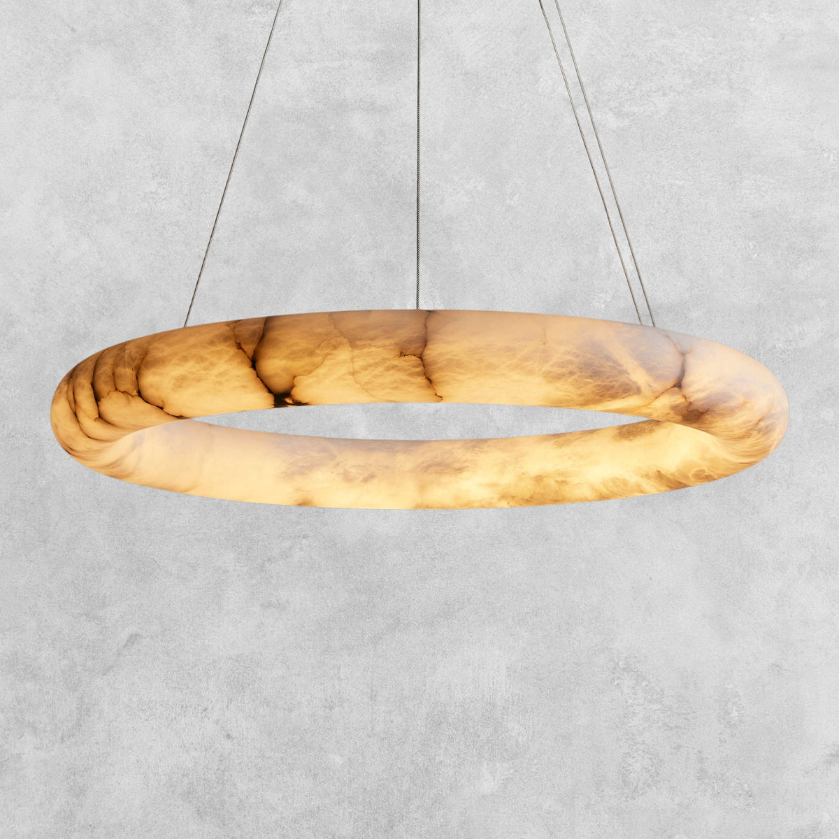 Halima Halo Alabaster Chandelier
