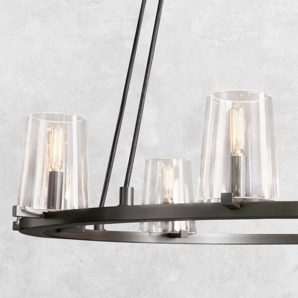 Pauilla Modern Clear Glass Round Chandelier 36'' 48‘’ 60‘’