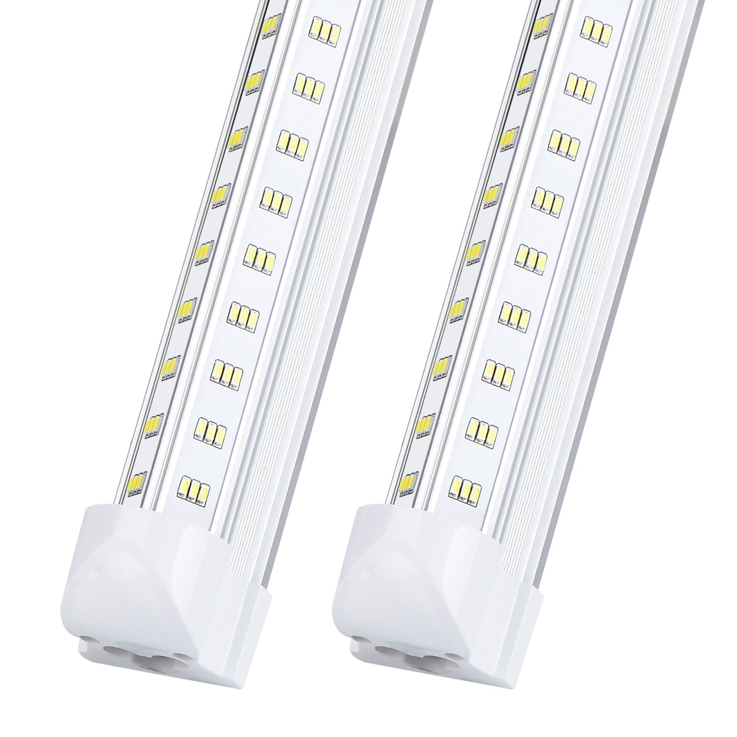 20Pack 8Ft LED Shop Light Fixture, 100W Integrated LED Tube Light,15500LM, 6500K, Clear Cover,6 Rows V Shape 270 Degree T8 LED Lighting for Garage Warehouse Workshop Basement
