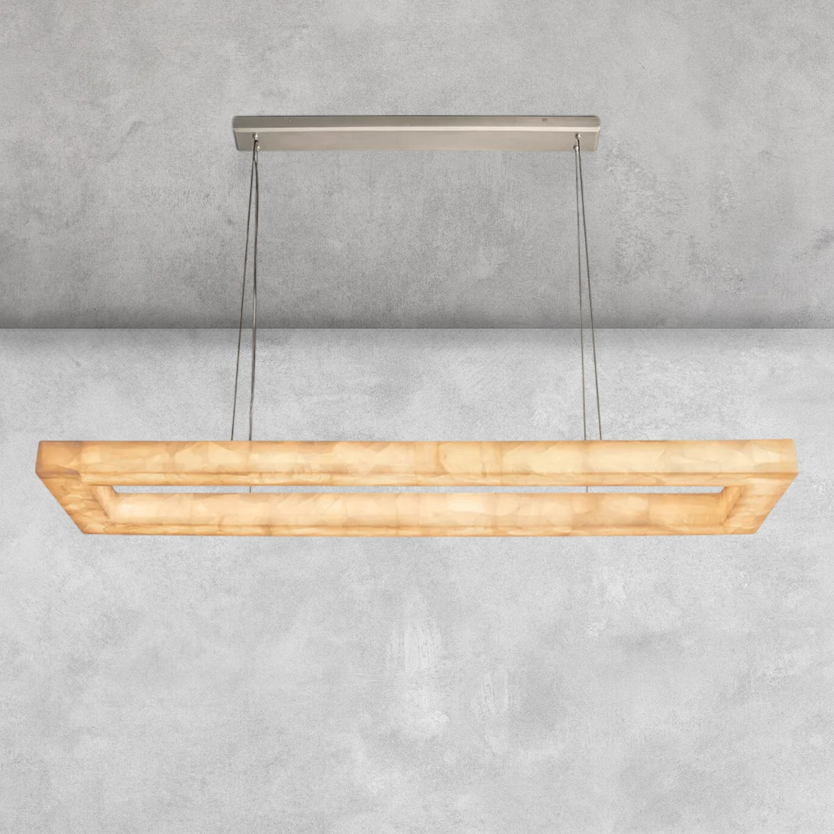 Riora Rectangular Calcite Chandelier 54"72"
