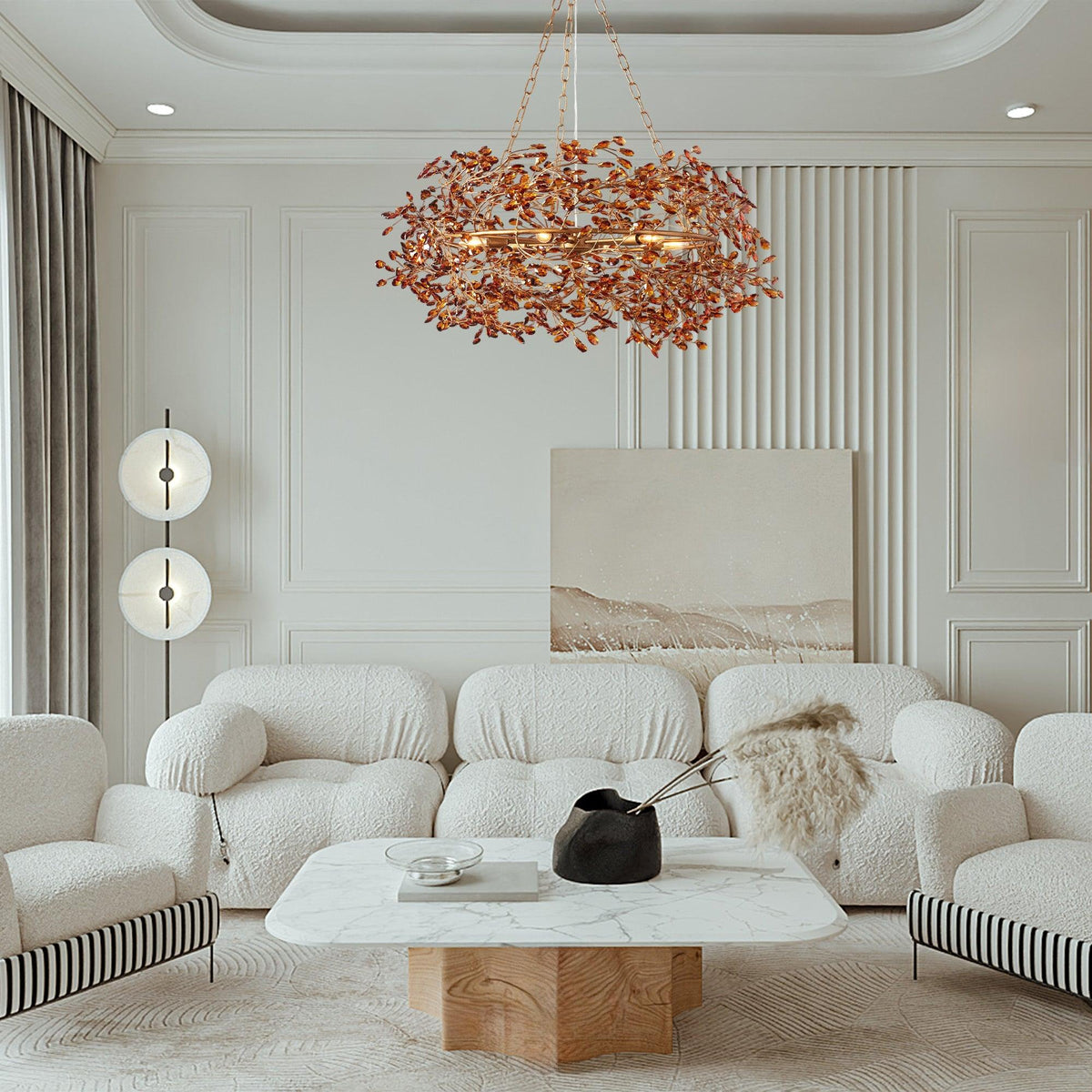 Fiore Crown Chandelier 39" 48" 60"