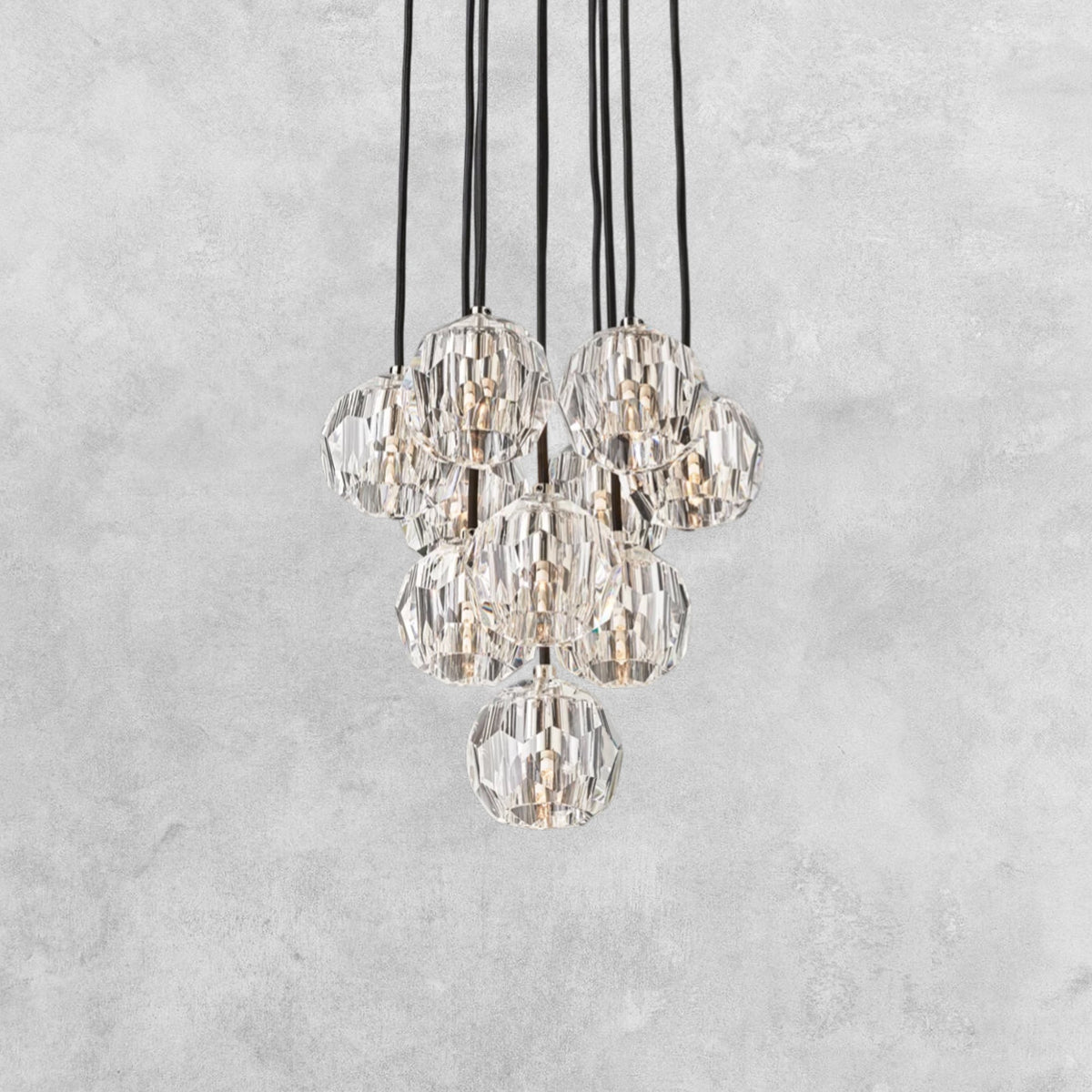 Bouble De Crystal Round Cluster Chandelier