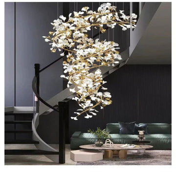 TLL Ginkgo Ceramic Chandelier Double S