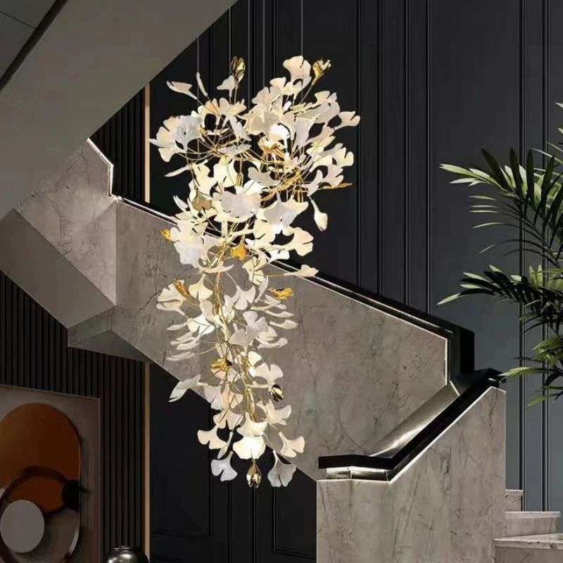 TLL Ginkgo Ceramic Chandelier Double S