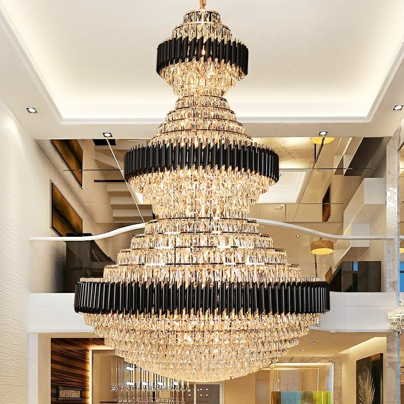 ValleyLamps free shipping global newest and good quality light fixture of all kinds customization D 70.9'' * H 102.4'' huge fancy stunning crystal chandelier for high ceiling
