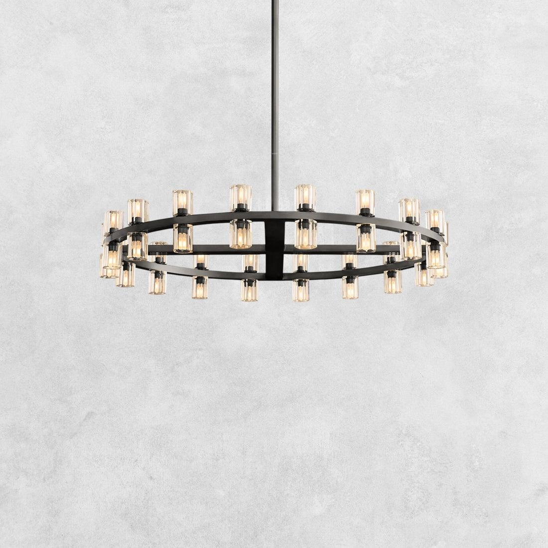 Reger Round Chandelier 36" 48" 60" for Dining Room-chandelier for bedroom,chandelier for dining room,chandelier for stairways,chandelier for foyer,chandelier for bathrooms,chandelier for living room-Blushlighting-36''-Bronze-Blushlighting