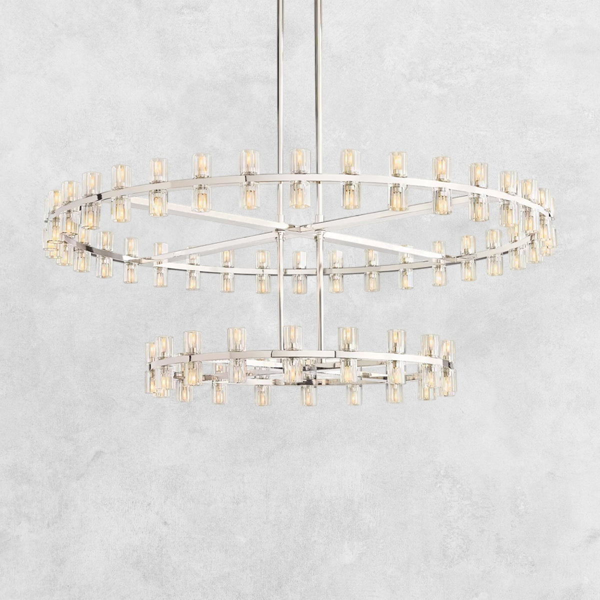 Reger Crystal 2-Tier Round Chandelier 60"
