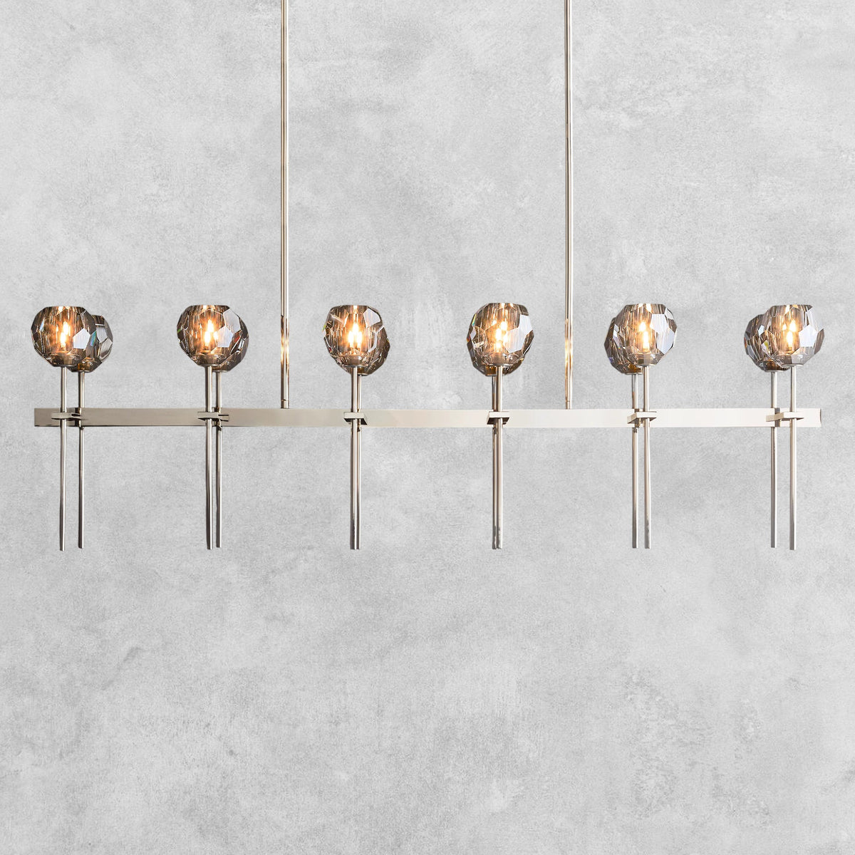 Bouble De Crystal Ball Linear Chandelier 48" 60"