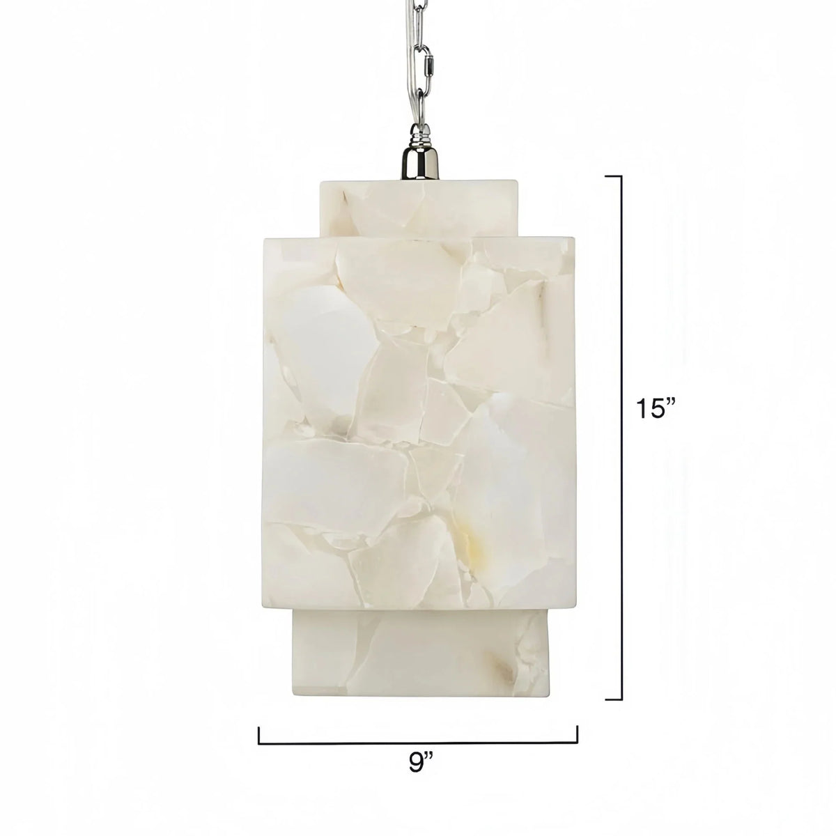 Alabaster Cube Pendant Light - gayusan