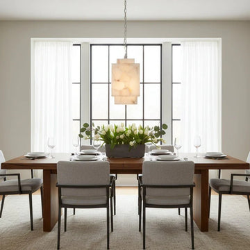 Alabaster Cube Pendant Light - gayusan