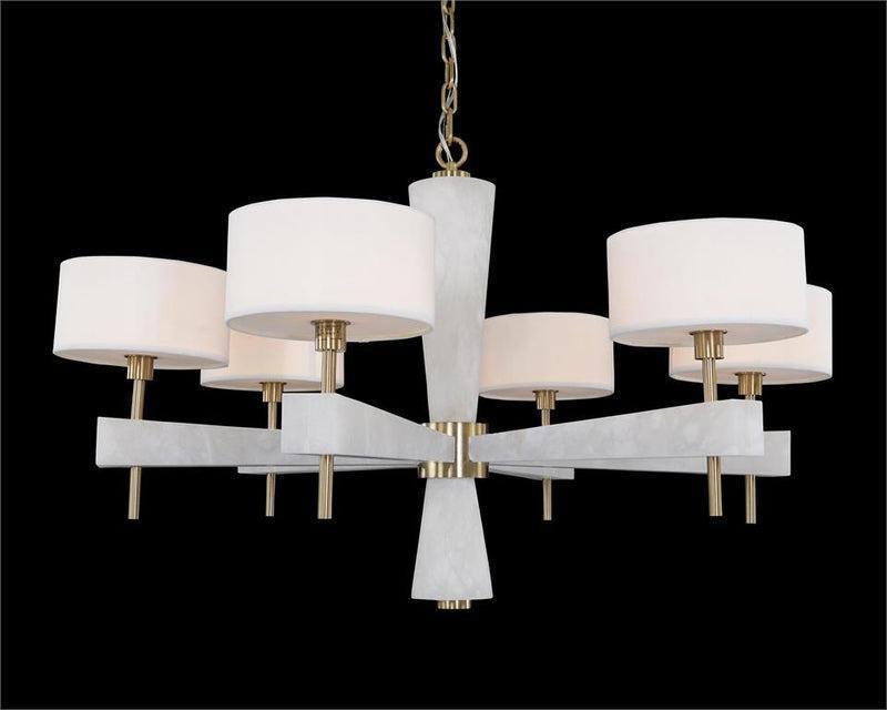Alabaster Six - Light Chandelier - gayusan
