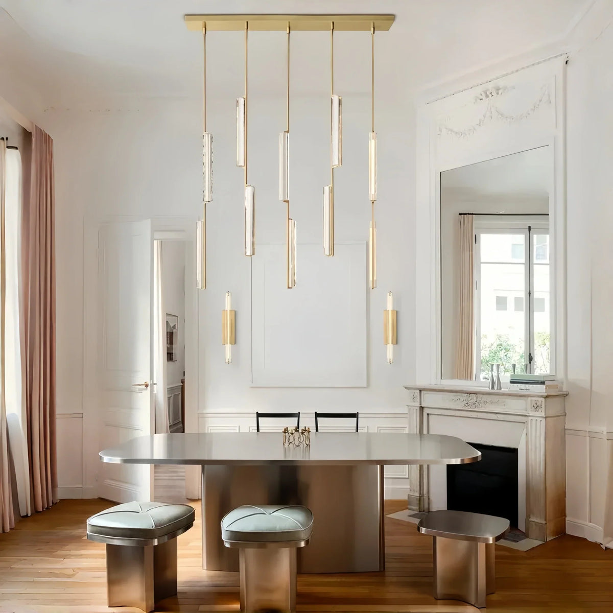 Milano Crystal Linear Chandelier 54‘’