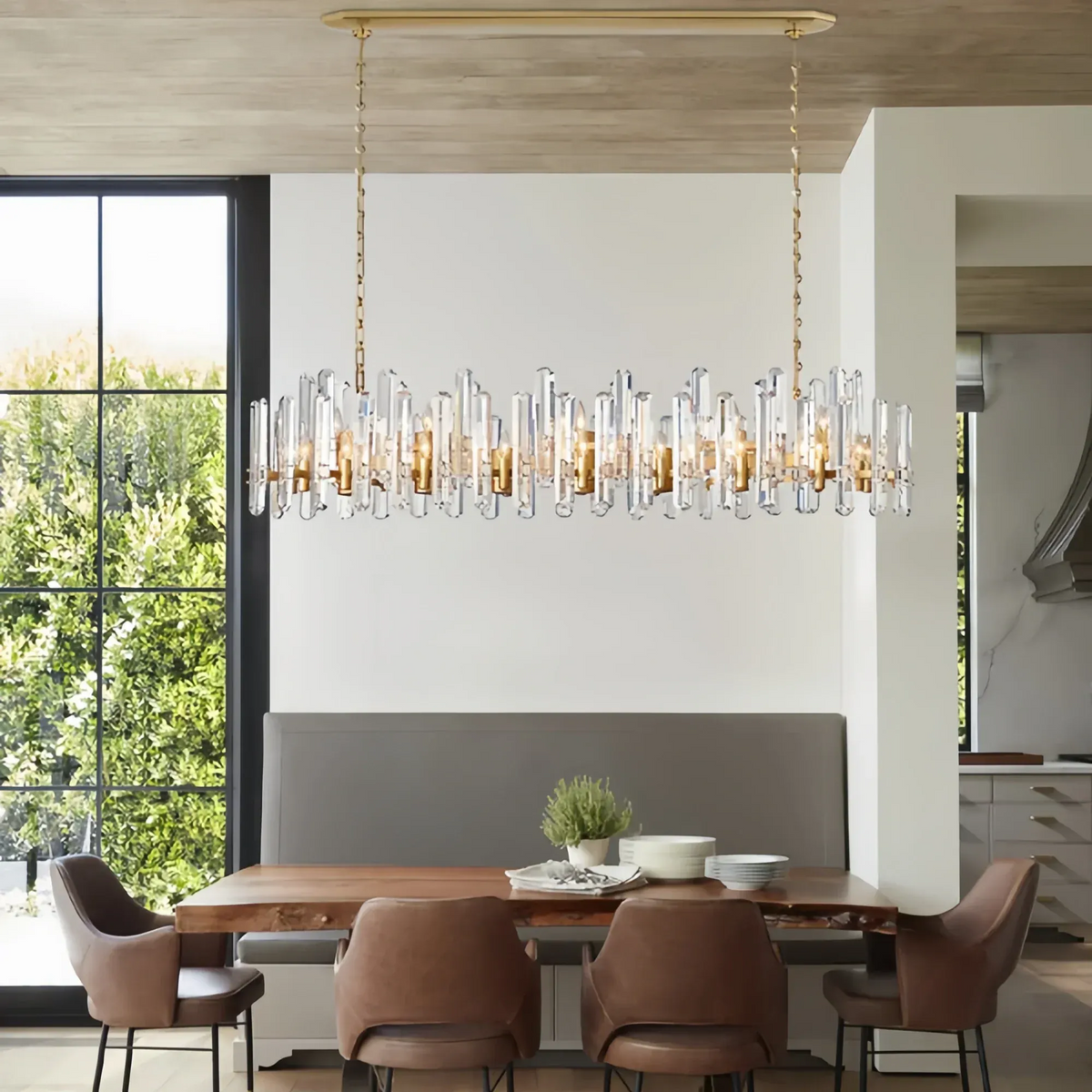 Bonington Crystal Rectangle Chandelier 54'' 72''-
