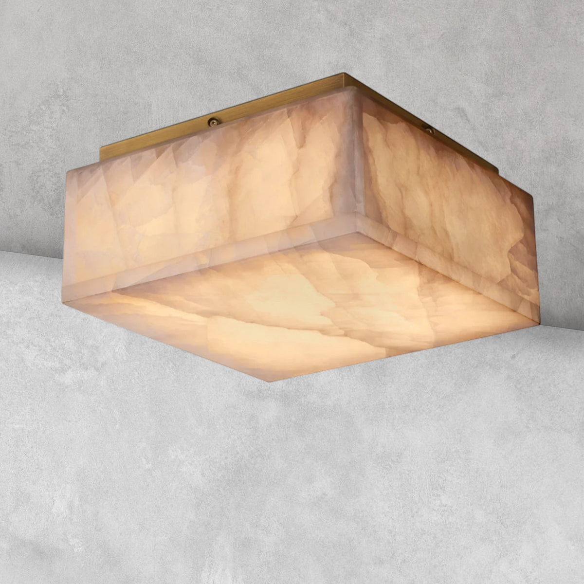 Riora Calcite Square Flushmount 6" 10" 14"