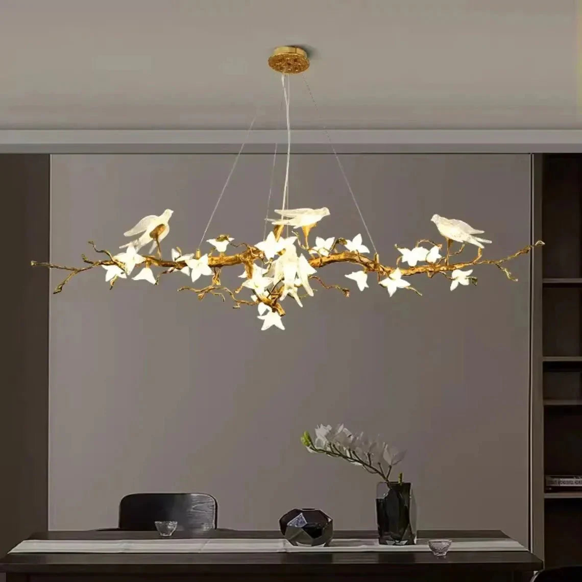 Calyx Bird Branch Chandelier for Dining Room - Copper49.2" (125cm)Warm White 3000Kgayusan