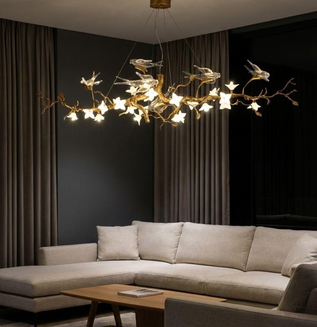 Calyx Bird Branch Chandelier for Dining Room - Copper49.2" (125cm)Warm White 3000Kgayusan