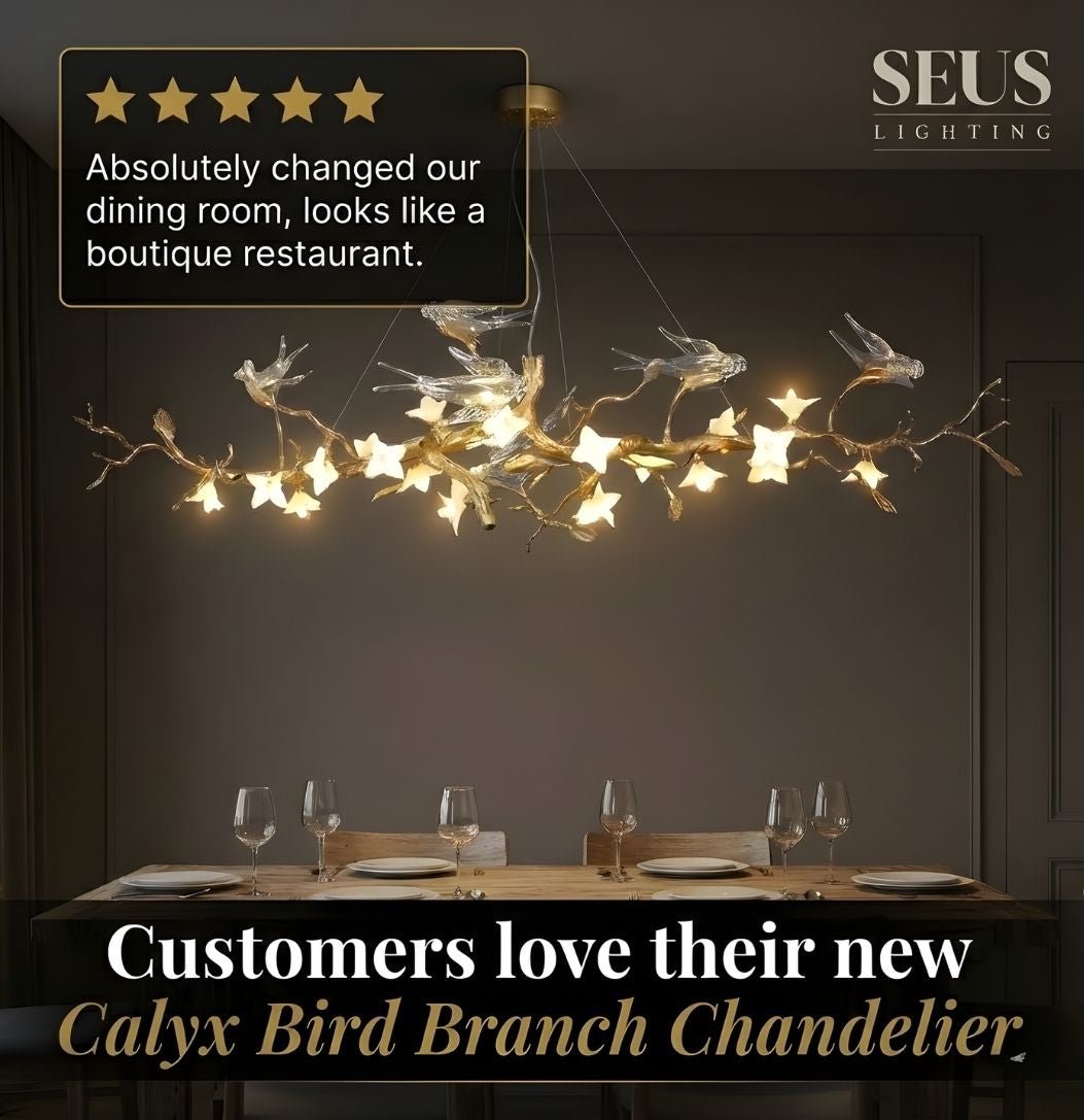 Calyx Bird Branch Chandelier for Dining Room - Copper49.2" (125cm)Warm White 3000Kgayusan