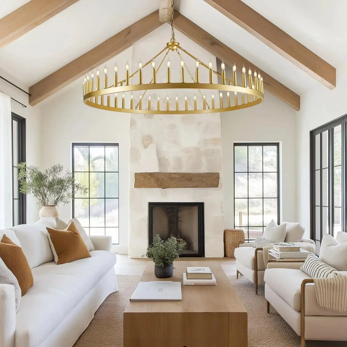 Damina Luxury Filament/Candelabra Vintage Round Chandelier
