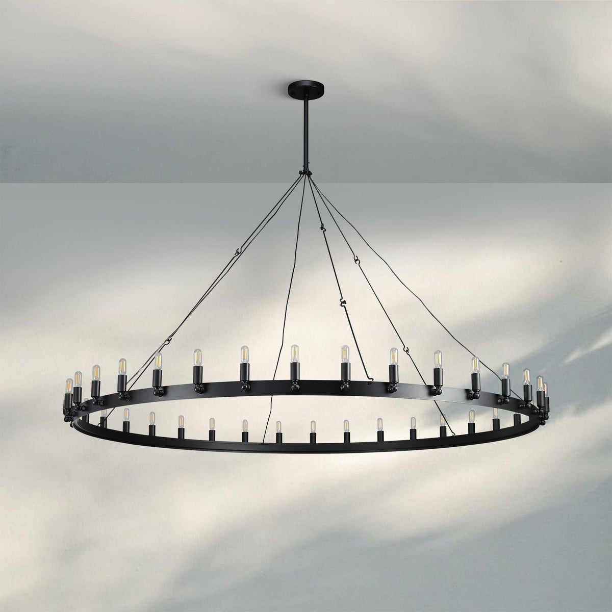 Damina Luxury Filament/Candelabra Vintage Round Chandelier