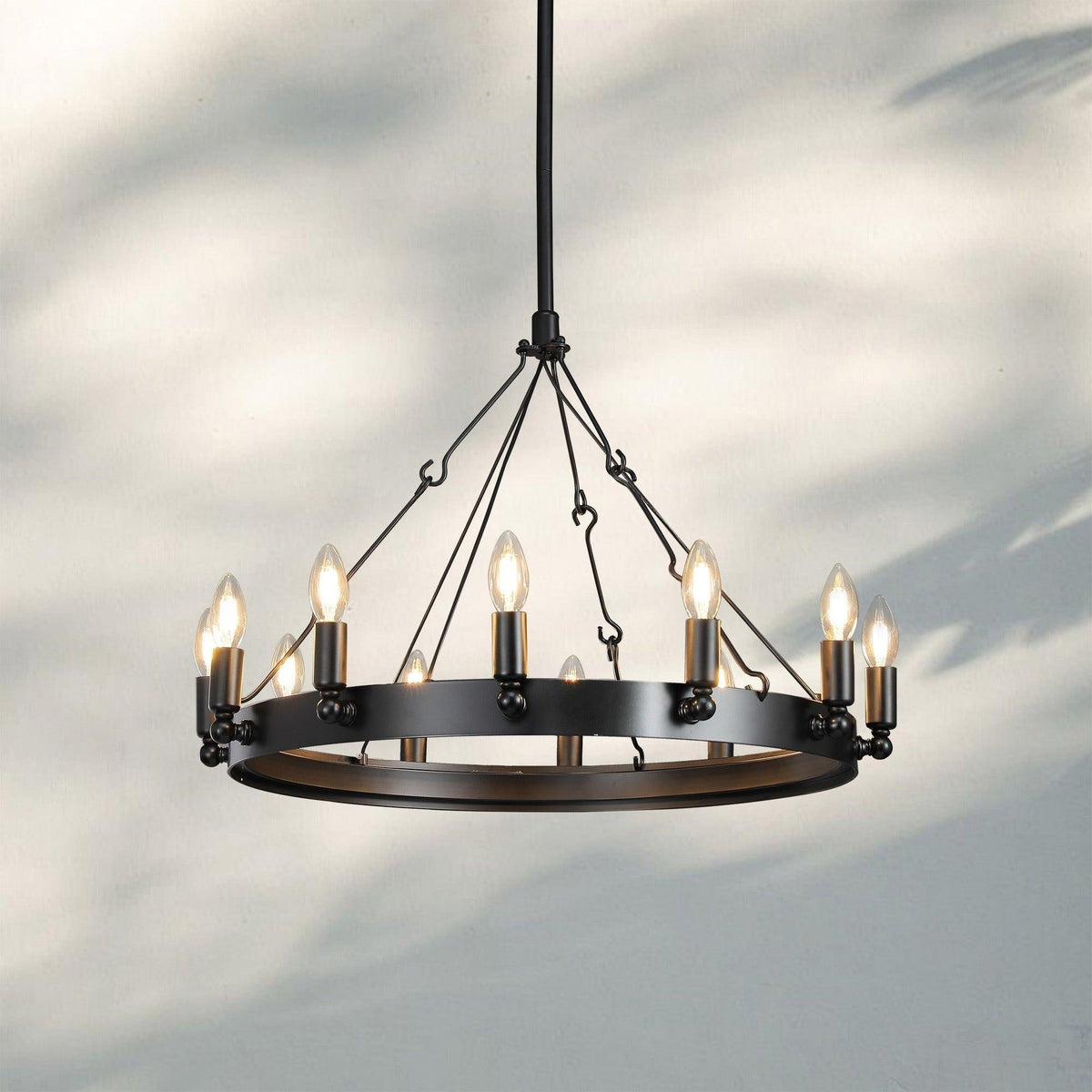Damina Luxury Filament/Candelabra Vintage Round Chandelier