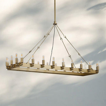 Damina Vintage Rectangle Chandelier 41’‘ 52’‘