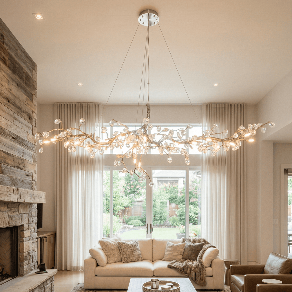 Cherry Blossom Branch Tree Chandelier - 49" LengthDark Coppergayusan