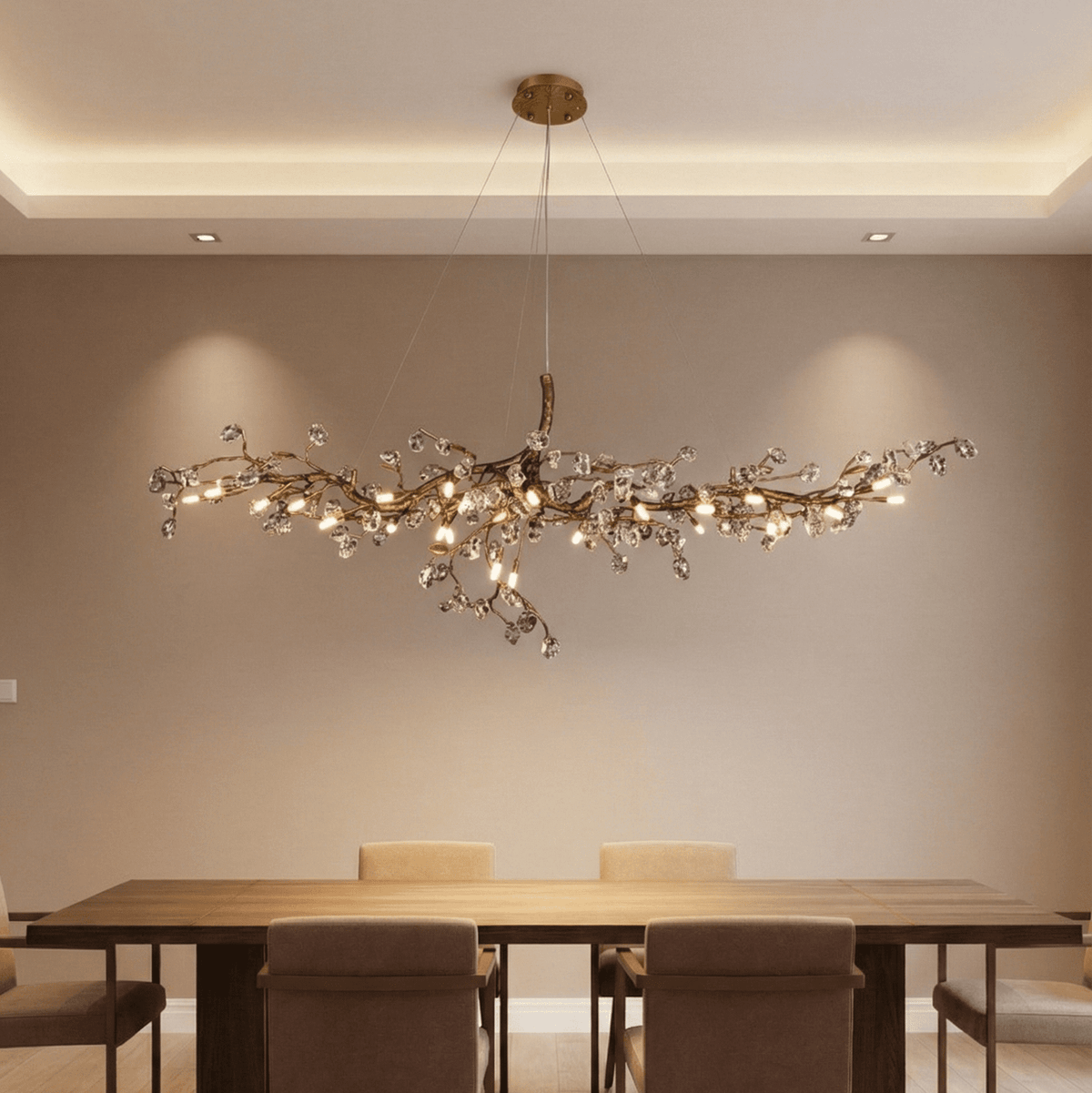Cherry Blossom Branch Tree Chandelier - 49" LengthDark Coppergayusan