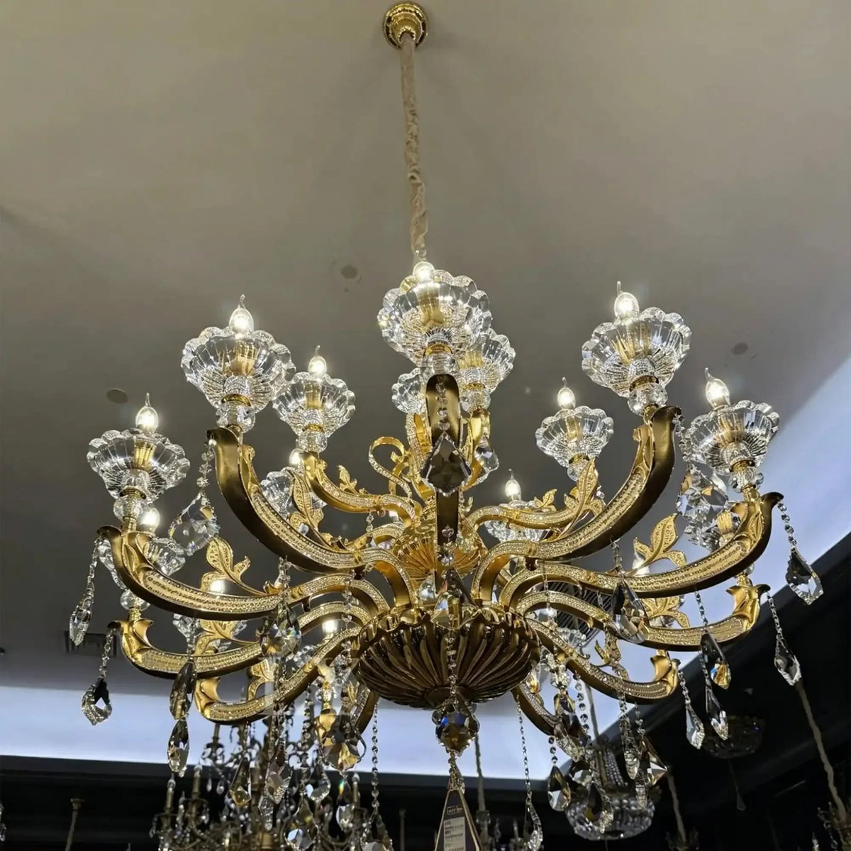 Eternal Baroque Revival Chandelier Series with Diamond - Inspired Crystal - Studded Light Arms - 48 Lights/D77.17"*H109.45"(D196cm*H278cm)Warm Lightgayusan