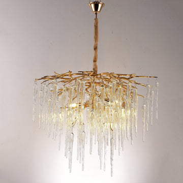Glacier Organic Branch Round Chandelier - 20" diameterDark Coppergayusan