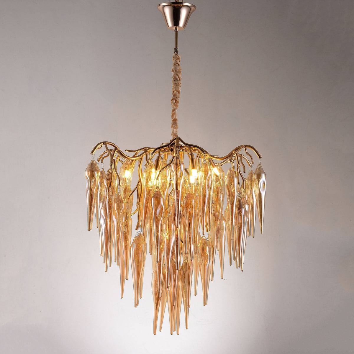 Glacier Organic Branch Round Chandelier - 20" diameterDark Coppergayusan