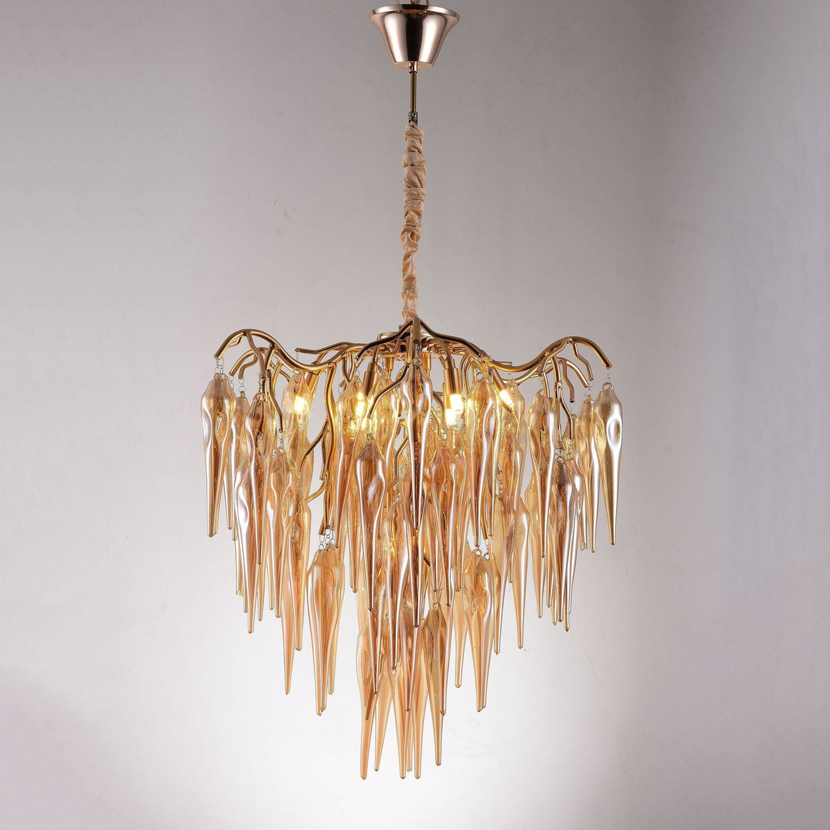 Glacier Organic Branch Round Chandelier - 20" diameterDark Coppergayusan