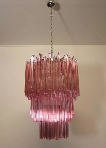 Murano Glass Chandelier - Pink