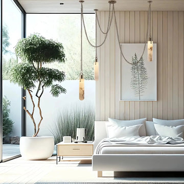 Luxury Alabaster Flint 3-Light LED Multi-Drop Pendant Light