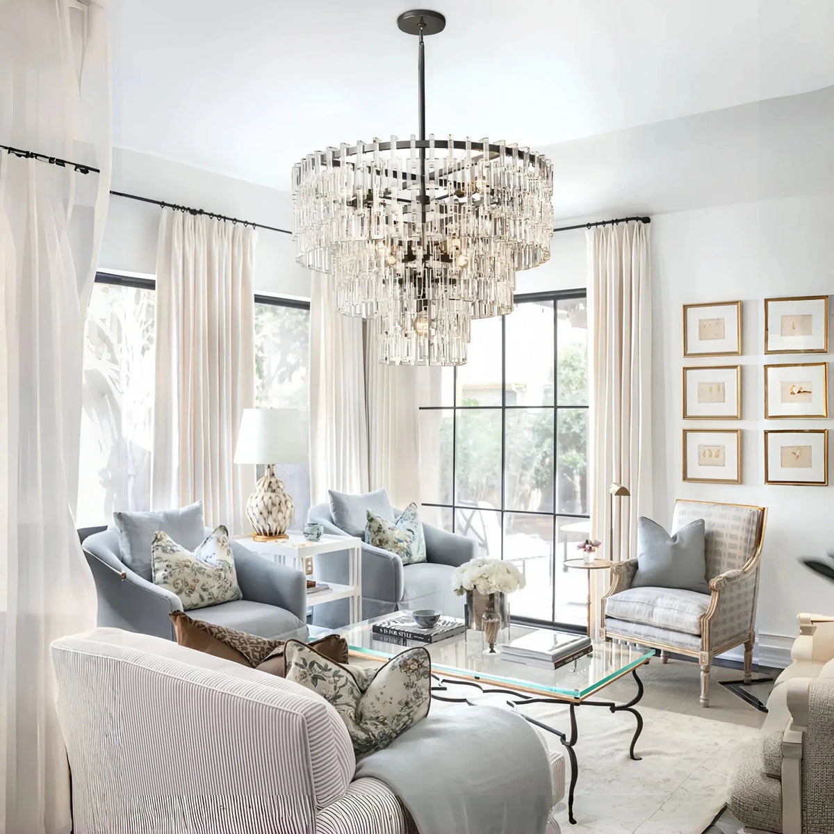 Marigan Multi-Tier Round Chandelier 36″ 48″ 60″-Blushlighting