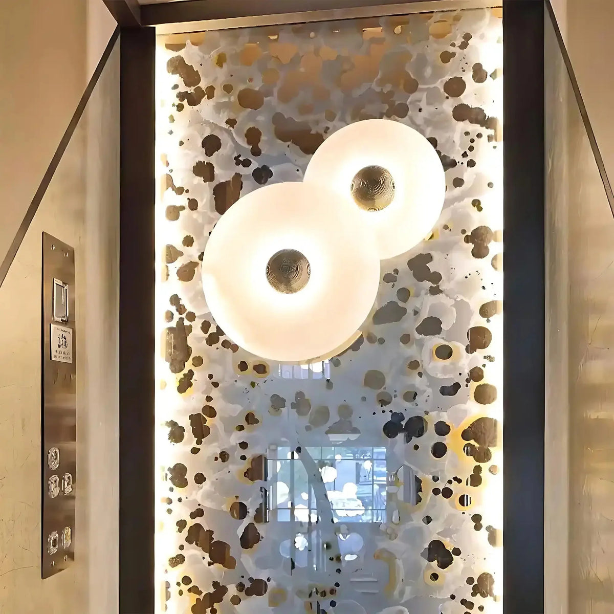 Median Alabaster Flush mount - 2 Surface - Bronzegayusan