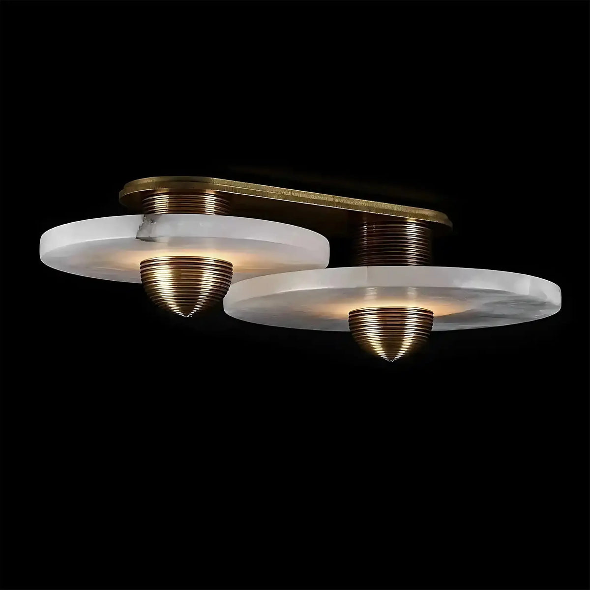 Median Alabaster Flush mount - 2 Surface - Bronzegayusan