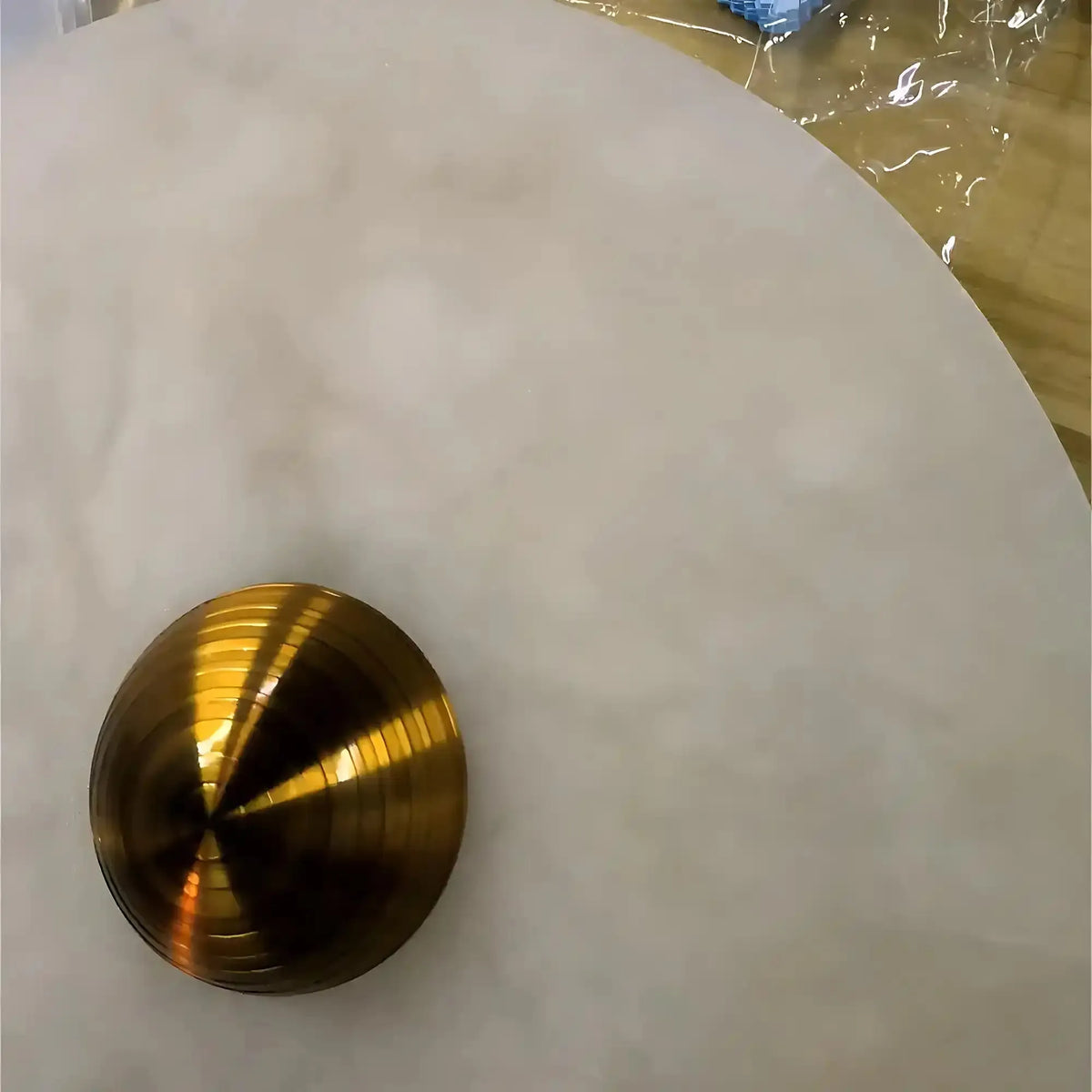 Median Alabaster Flush mount Wall Sconce - Bronze11''Dgayusan