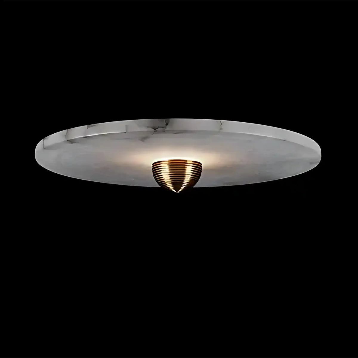 Median Alabaster Flush mount Wall Sconce - Bronze11''Dgayusan